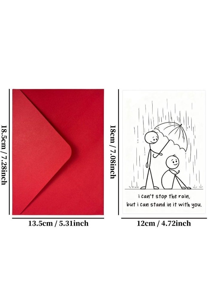 Fuwddy Red Envelope & Greeting Card Set - "Together Forever" Design - For Wedding, Anniversary & Romantic Gift - Image 4